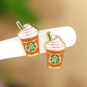 Starbucks inspired coffee earrings